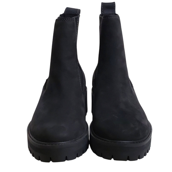 NWB Timberland courmayeur valley chelsea boots black leather block heel classic - Picture 10 of 16